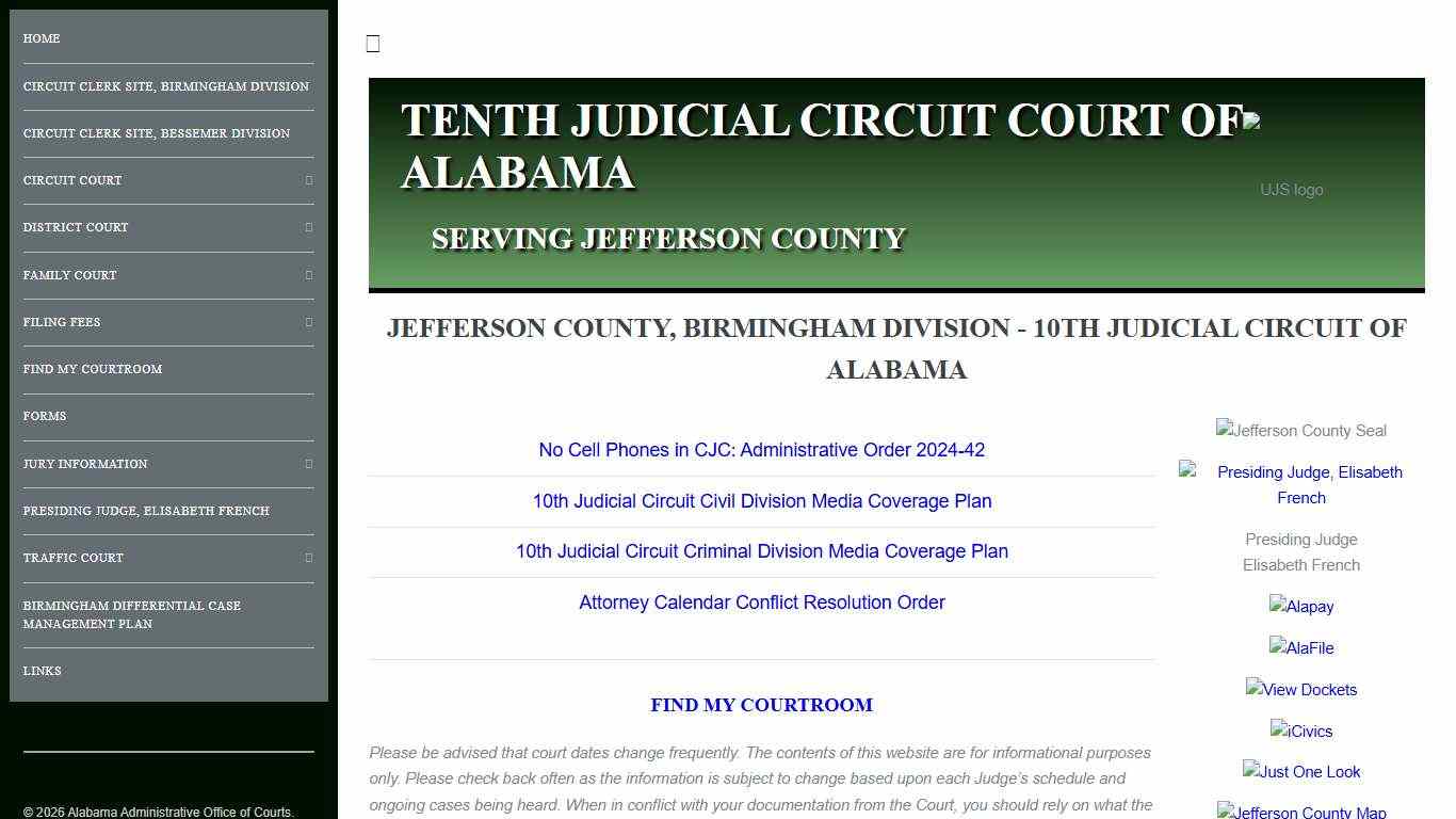 Jefferson County, Birmingham Division - 10th Judicial Circuit of Alabama